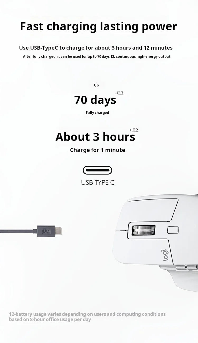 Logitech MX Master 3S kabellose Bluetooth-Maus Business Office Softtone-Maus ergonomische Business-Office-Maus