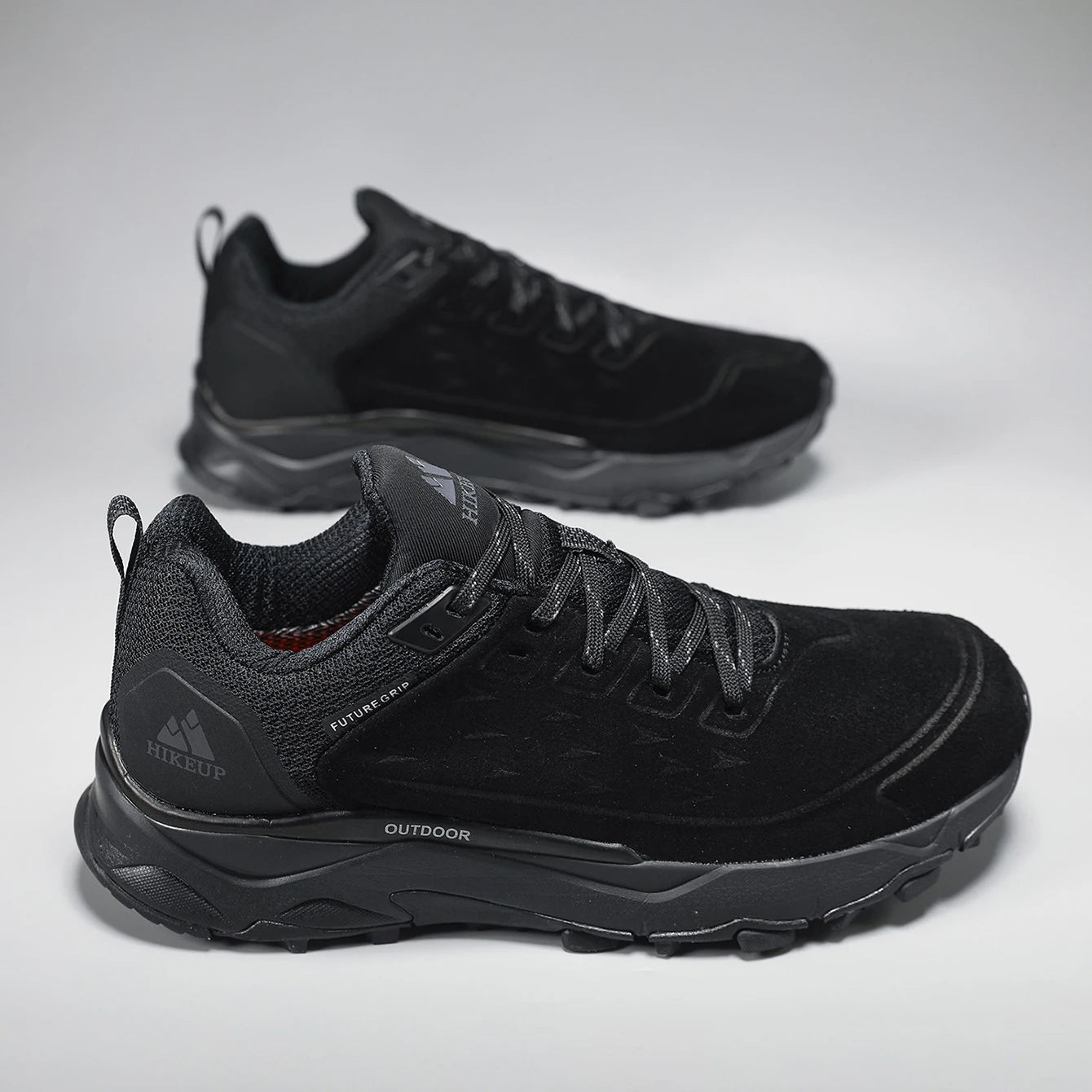 HIKEUP Latest Men's Hiking Shoes, Wear-Resistant Non-Slip Outdoor Sneakers, Rock Climbing Trekking Hunting Men Sports Suede Leather