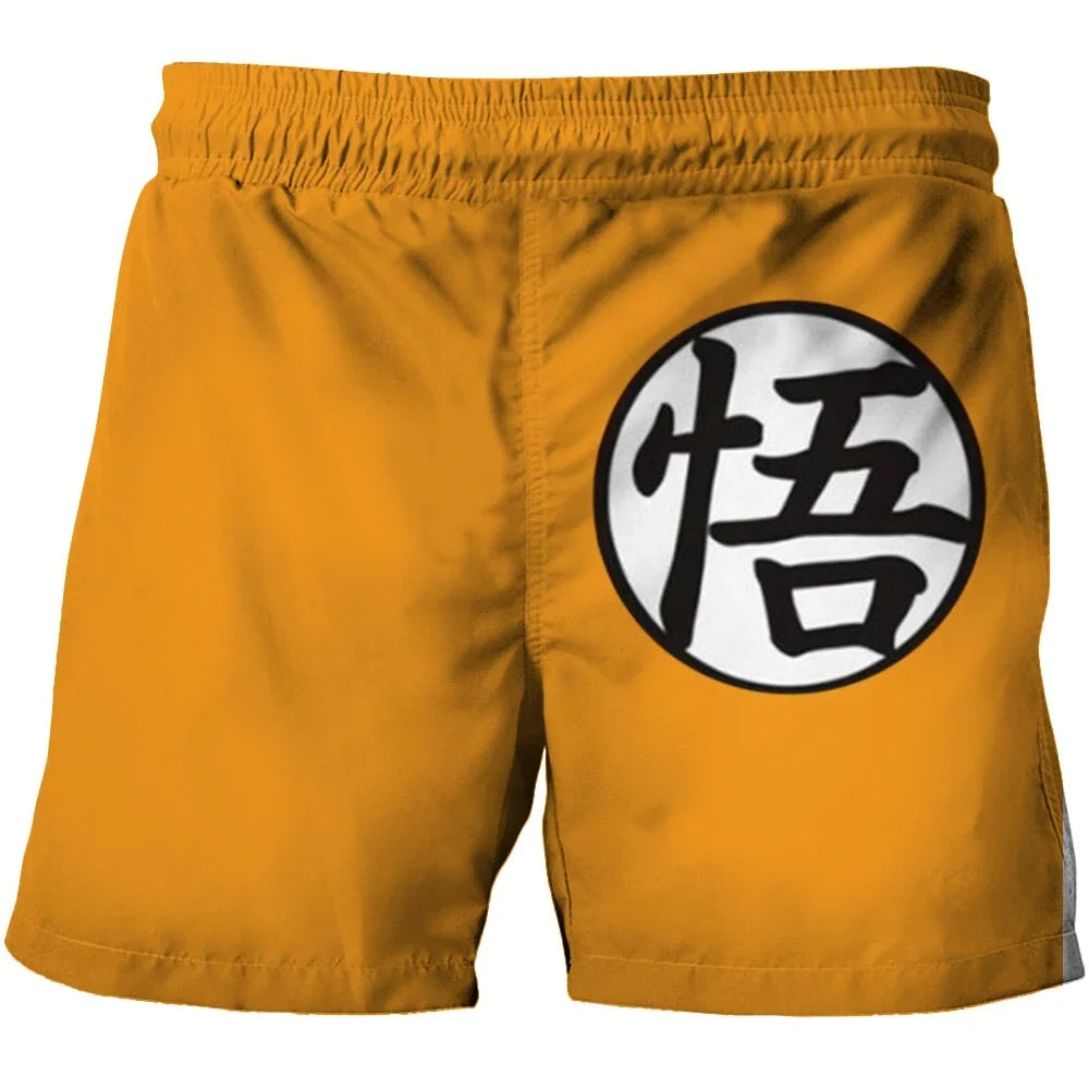 2026 Cartoon Dragon Ball Z Children's Boys' Shorts Beach Pants Summer Cartoon Cute Boys Beach Pants Comfortable and Breathable