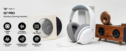 AULA G7 Pro Gaming-Headset 7.1 Surround Sound Kabellose Bluetooth 5.3-Kopfhörer mit geräuschunterdrückendem Mikrofon für PS5/PS4/PC/Switch