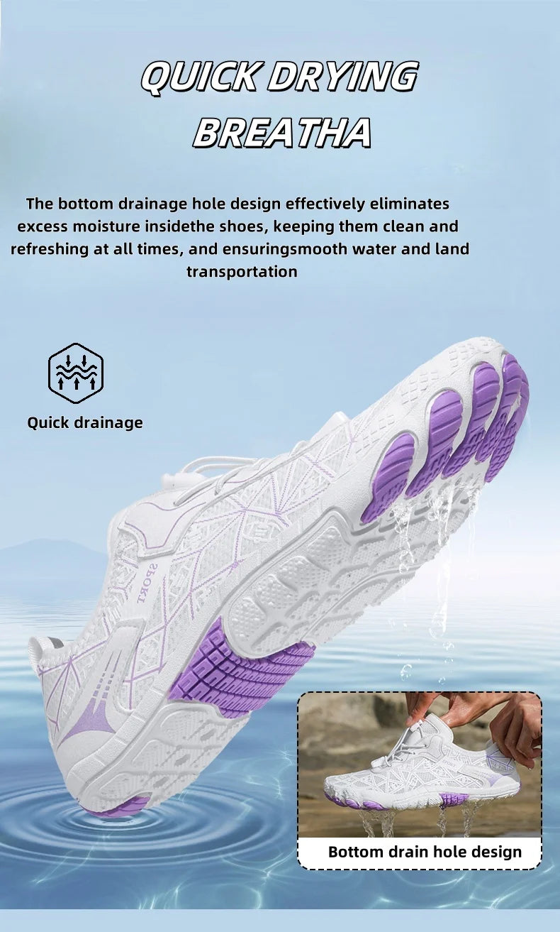 Barefoot shoes, quick-drying non-slip outdoor men's lightweight wading shoes, suitable for beaches, hiking, fitness, sports shoes size 36-4