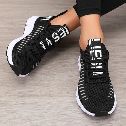Women’s Sports Shoes Mesh Lightweight Soft Sole Jogging Strap Breathable Fashion Sports Walking Casual Tennis Flat Shoes for Men