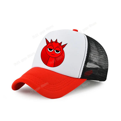 Sprunkis Unisex Baseball Cap Adjustable Summer Parent-child Sunhat Mesh Breathable Outdoor Sport Boy Hip Hop Peaked Hat Gift