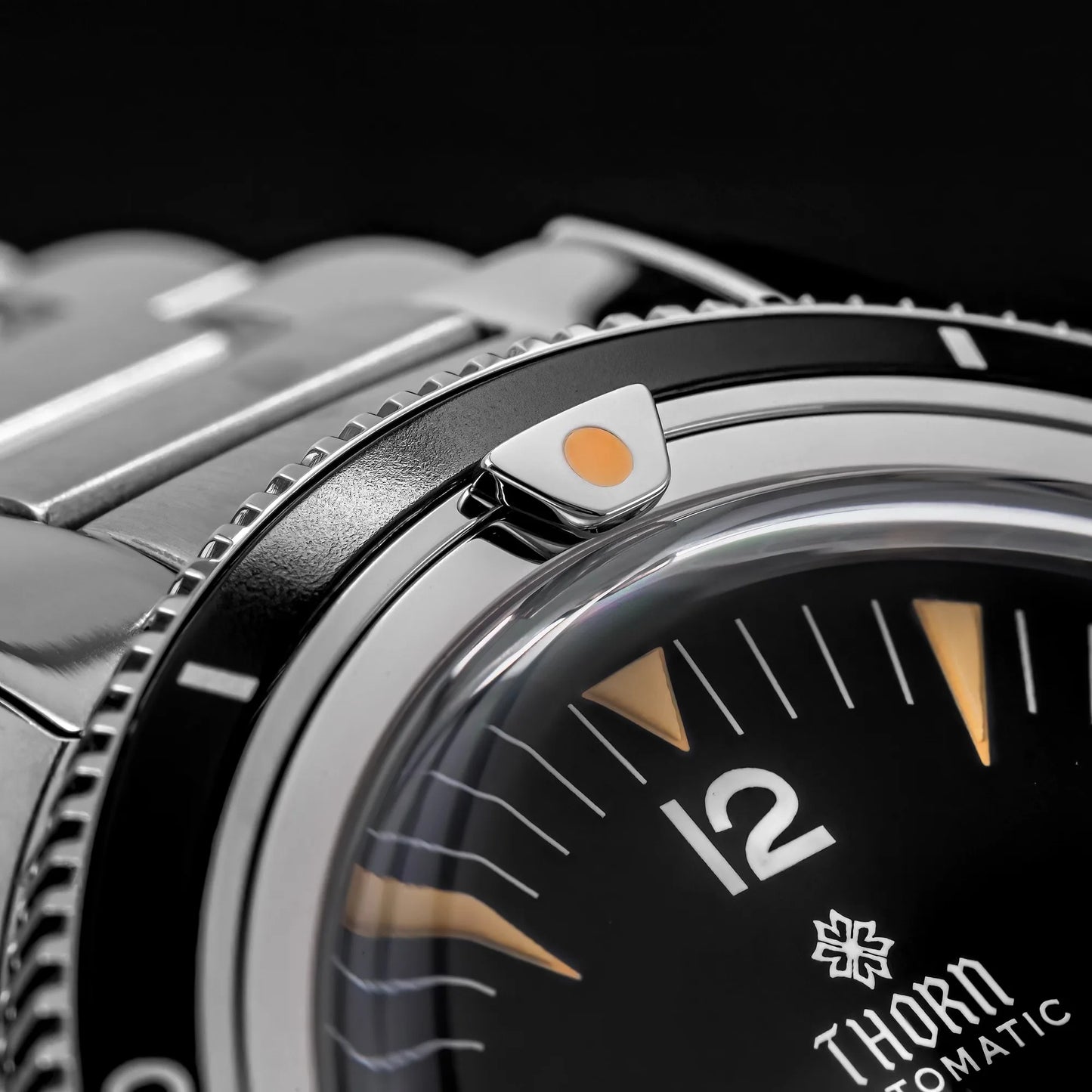 Thron T026 38mm Watch Sapphire Crystal 316L Stainless Steel PT5000/Swiss Ronda Automatic Movement Vintage Style Men's Watch