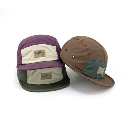 Summer Thin Breathable Quick-drying Baseball Cap Men and Women Outdoor Adventures Sun Protection Short Brim 5-flap Hiking Hats