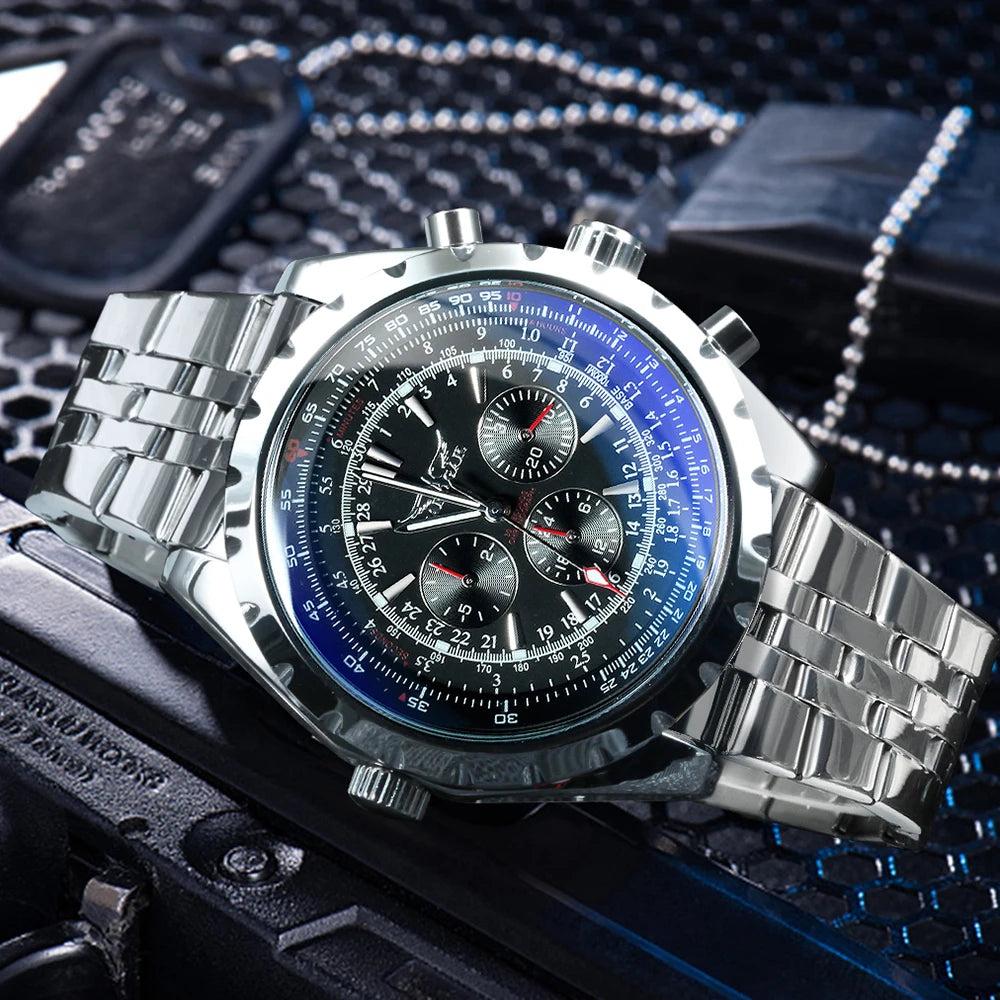 JARAGAR 212 Men’s Automatic Mechanical Watch – Fashion, Business, Luxury, Week Calendar – Men’s Watch – Premium Gift – Reloj Hombre
