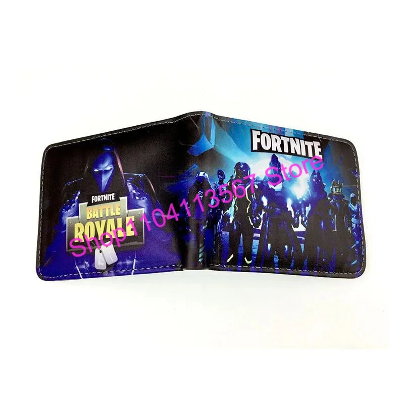 Fortnited Anime Figures Wallet Victory Royale PU Leather Purse Coin Holder Money Clutch Wristlet Cover Wallet Card Holder