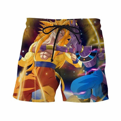2026 Summer Dragon Ball Young Goku Printed Shorts Men Retro Classic Oversized Breathable Fitness Streetwear Unisex Adult & Kids