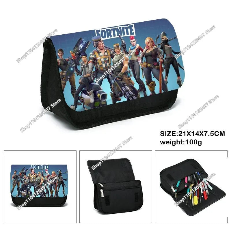 Shooting Game Pencil Case FORTNITE Boy Large Capacity Waterproof Pencil Pouch Office Stationery Gift Toy