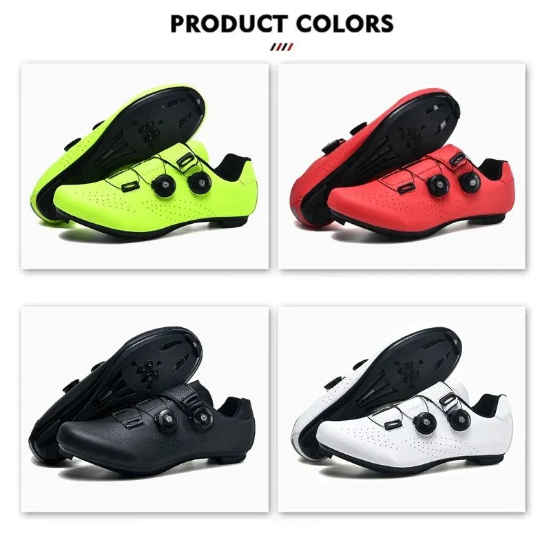 Neue Fahrradschuhe für Herren, selbstverriegelnde Rennrad-Sportschuhe, lockless Trainingsschuhe, SPD-Cleats-Fahrradschuhe für Damen