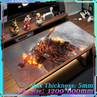 Game G_God of War R_Ragnarok Computer XXL MousePad Game Accessories Oversized Floor Mat Game Desktop Protective Pad Table Mat