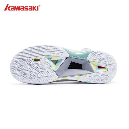 Kawasaki CROSS SPACE MID 2.0 Badminton Shoes Upgraded Shock-Absorbing Auto Knob Professional Sport Shoes Men 2024 New