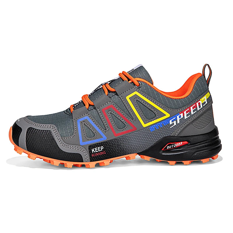 Men's Waterproof Hiking Shoes Wear-Resistant Outdoor Leather Hiking Hunting Tactical Sports Shoes