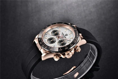 Novo Original PAGANI DESIGN PD-1664 Relógio de Pulso de Luxo para Homem, Movimento de Quartzo Japonês VK63, Safira, Cronógrafo Resistente à Água, Dourado