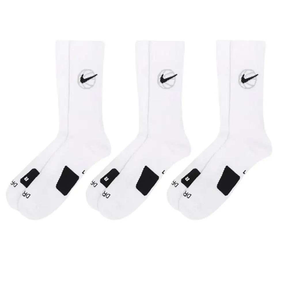 Nike EVERYDAY CREW: Stilvolle, bequeme, rutschfeste und strapazierfähige Unisex-Basketball-Socken (3er-Pack) DA2123-100