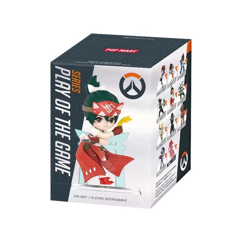 POP MART Original Overwatch Play Of The Game Series Blind Box PVC-Sammelfiguren, Schreibtischdekoration, Mädchen-Spielzeugmodell für Fans