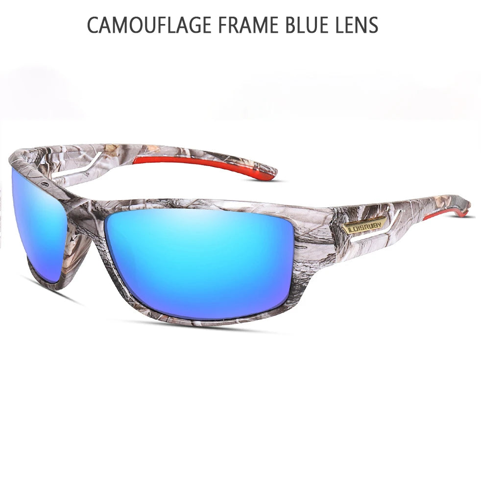 LOISRUBY Camouflage Polarized Cycling Driving Sunglasses Outdoor Tacakle Protection Sports Fishing Running Goggles