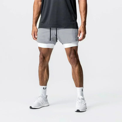 Dragon Ball Men's Shorts Double Layer 2-in-1 Shorts Vegeta Japan Anime Summer Autumn Quick-Drying Fake Two-piece Sports Shorts