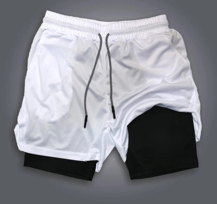 Dragon Ball Anime Peripheral GOKU Vegeta Printed Sports Double-layer Shorts 2025 American Men's Summer Loose Breathable Pants