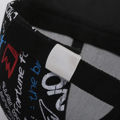 Nova moderna pamučna bejzbolska kapa s grafitima za žene i muškarce, uniseks tiskana snapback kapa, hip-hop trendi kapa za van, za muškarce i žene
