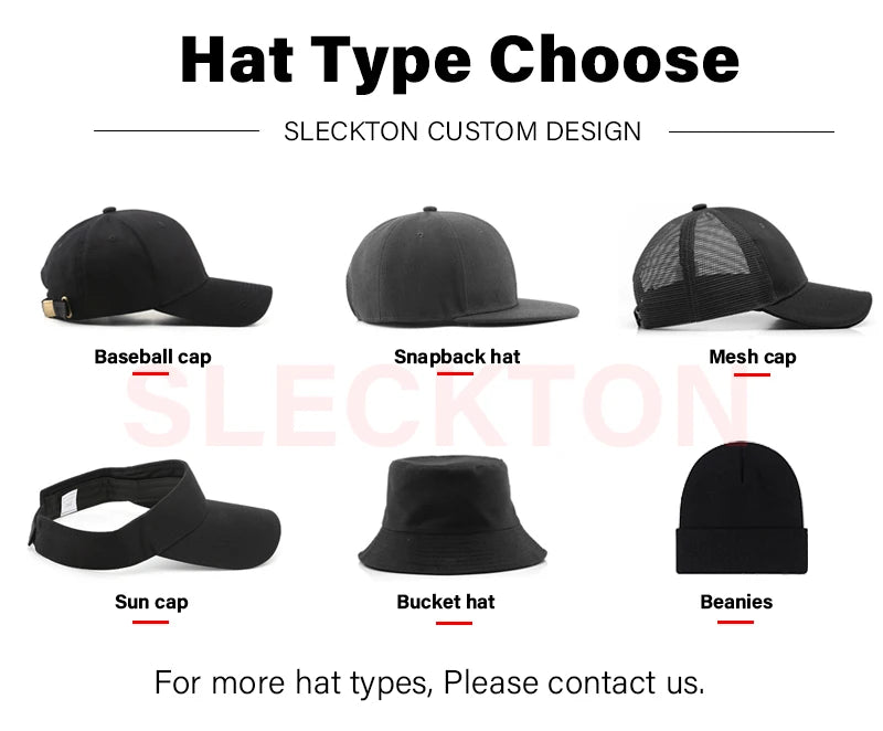 SLECKTON Custom Logo Hats High-quality Hiphop Snapback Caps Letter Embroidery Brand Design Trucker Cap Wholesale Hat Adult