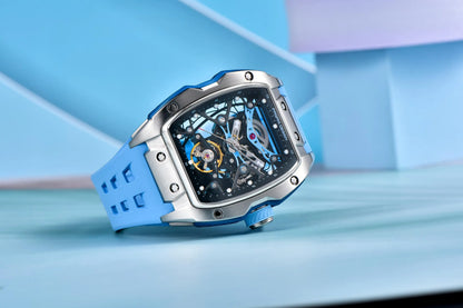 Novo Relógio de Pulso Masculino PAGANI DESIGN PDYS018 Automático Mecânico, Fashion Casual Skeleton, Safira e Aço Inoxidável