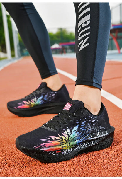 Scarpe da running 2026 con nuovo motivo Eagle, piastra in carbonio, scarpe sportive da maratona ultraleggere, traspiranti e ammortizzate per allenamento di corsa