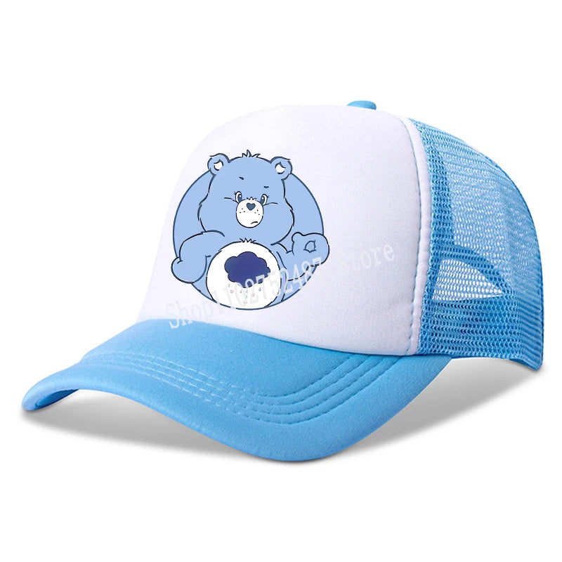 Anime Care Bears Baseball Cap Girls Women New Outdoor Sports Sun Hat Summer Breathable Mesh Sunbonnet Kids Adult Headgear Gift