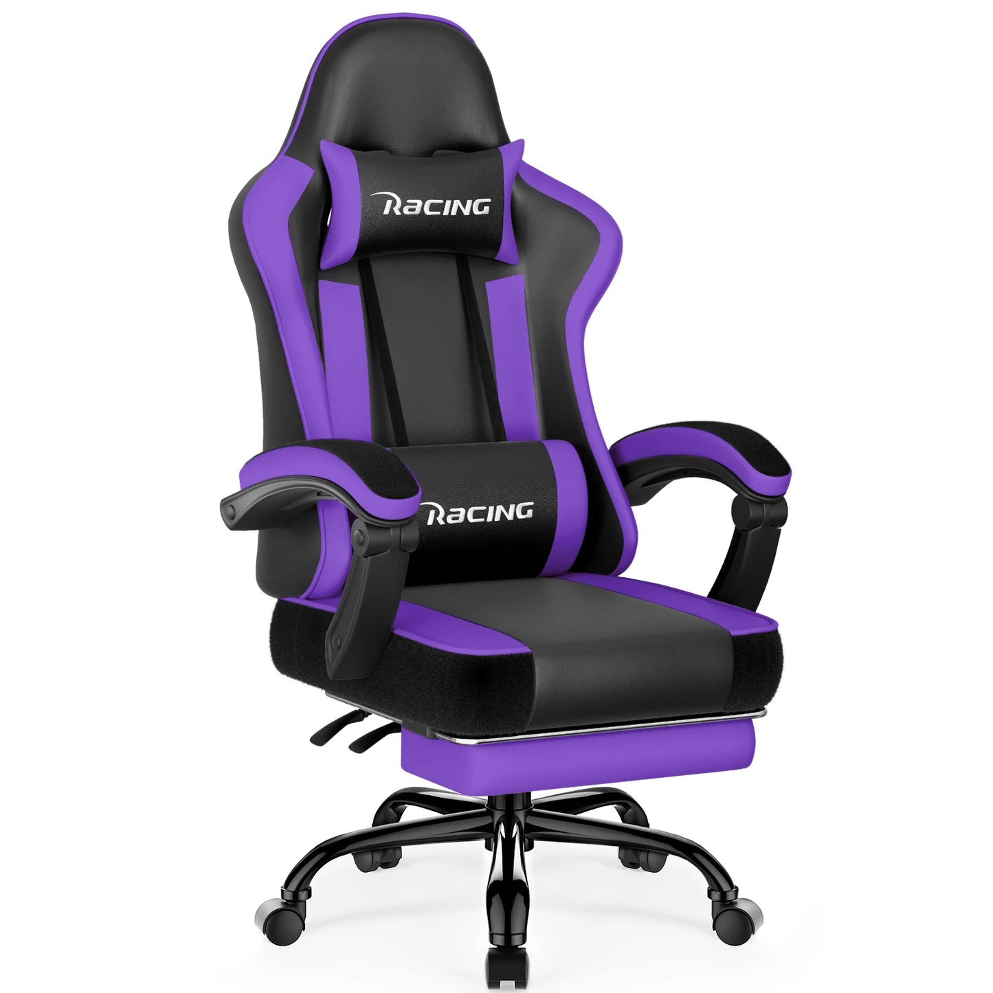 AUTHMIC Ergonomic Gaming Chair with 170° Reclining Backrest, Footrest, Adjustable Armrests, Breathable Fabric, Premium Gamer Chair