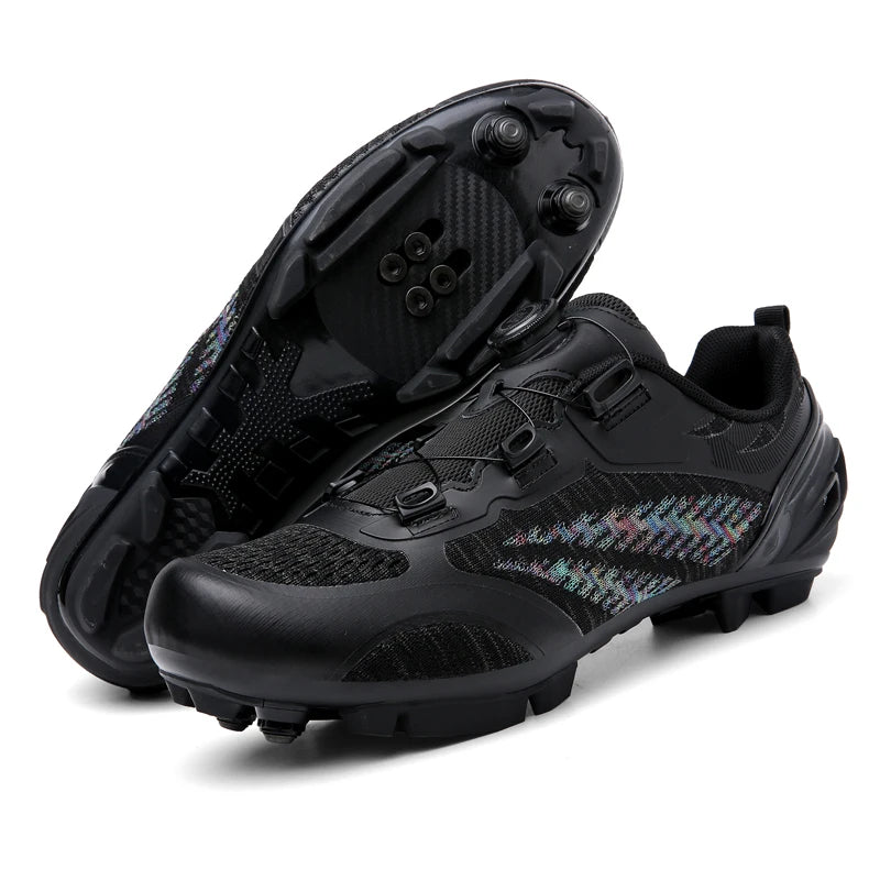 MTB Cycling Shoes for Men and Women T03 Purple Breathable Speed Self-Locking Road Cycling Sports Shoes Outdoor Racing Training Sneakers