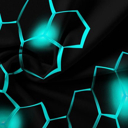 Conjunto de Capa de Edredão 3D Geométrica com Padrão Hexagonal em Favo de Mel, 3 Peças, Roupa de Cama em Poliéster Colorido com Impressão Digital e Fecho de Correr