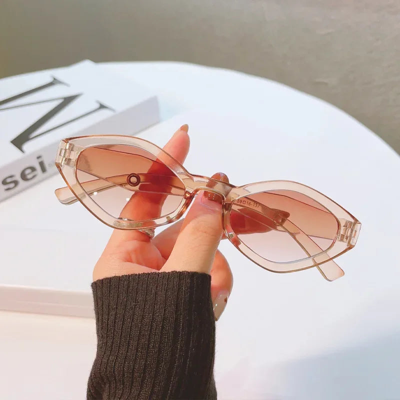European and American Versatile Irregular Small Frame Sunglasses Fashionable and Trendy UV Resistant Street Photography Glasses