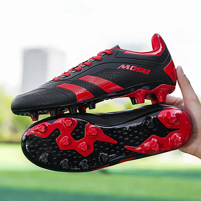 Neue Fußballschuhe für Herren und Damen, Hallen- und Outdoor-Sportschuhe mit langen Stollen und Multinocken für das Fußballtraining auf Matten