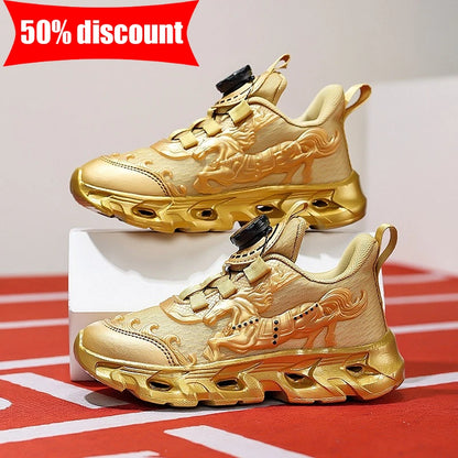 Childrens Sports Shoes Fashionable Mesh Campus Student Cushioning Training Shoes New Breathable Non Slip Daily Jogging Shoes