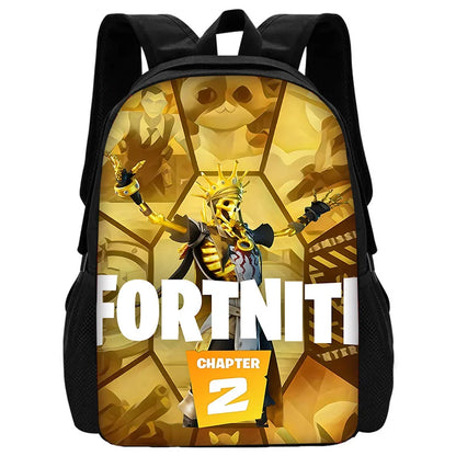 Mochilas Infantis Classic Game FortniteS para Rapazes e Raparigas, Presente de Aniversário para Estudantes, Mochilas Escolares Unissexo para Criança, Mochila de Campismo Durável
