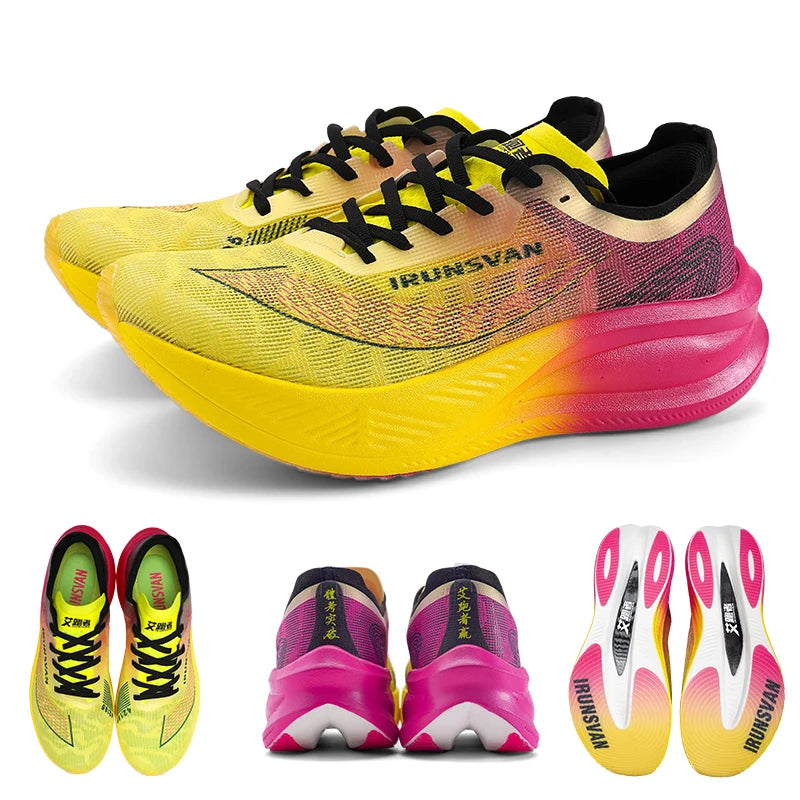 Sapatilhas Profissionais de Maratona IRUNSVAN para Homem, com Placa de Carbono em Nylon, para Corrida em Estrada, Leves, Ténis Desportivos para Mulher