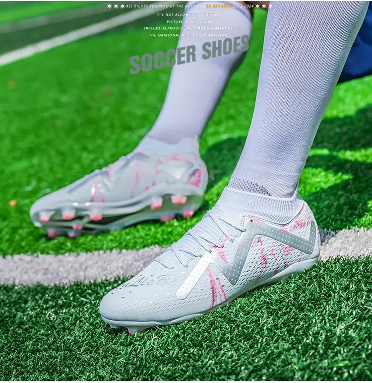 Oversized Football Boots For Youth & Children, Comfy Flexible Design, Stable Anti-slip Performance For Outdoor Field Sports