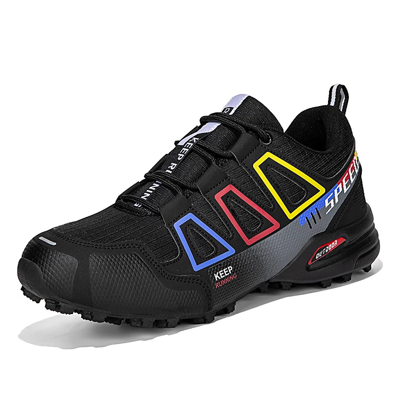 Unisex Outdoor Hiking Shoes Lace-Up Non-Slip Lightweight Men Tactical Training Sports Shoes Women Lockless Casual Cycling Shoes
