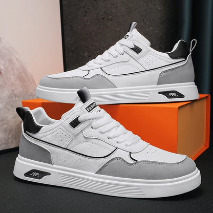 Sneakers basse casual sportive da uomo, stile basket fashion, street style, scarpe da skateboard per ragazzi