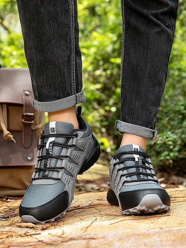Men's Hiking Shoes Waterproof All-Terrain Outdoor Sneakers Non-Slip for Trekking Camping Tactical Training Outdoor Cycling