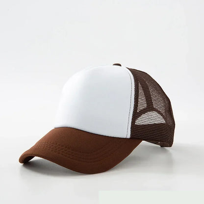 Custom Hat with Logo Printing Polyester Mesh Trucker Hat Adjustable Dad DIY Logo Baseball Cap for Men Women