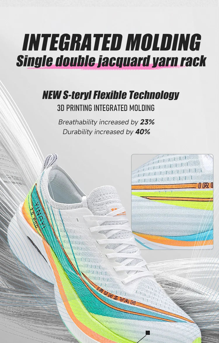 2025 IRUNSVAN SHADOW WING 2.0 PRO Marathon Air Cushion Sports Running Shoes, Carbon Plate Trail Running Shoes, Lightweight Sneakers