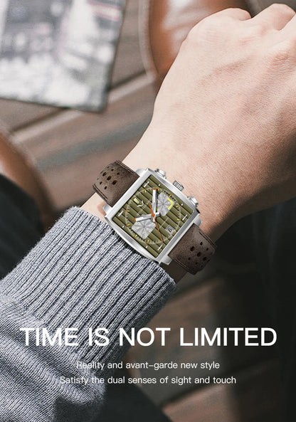 2024 Specht & Sohne New Classic Men's Quartz Watch Blue Color Stainless Steel Japan VK63 Movt Genuine Leather Montre Homme 39MM