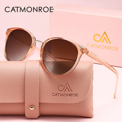 CATMONROE 1pcs Women Sunglasses Optional Color Round Lens Lightweight Comfort Driving Casual Commute UV400 Polarized Sunglasses