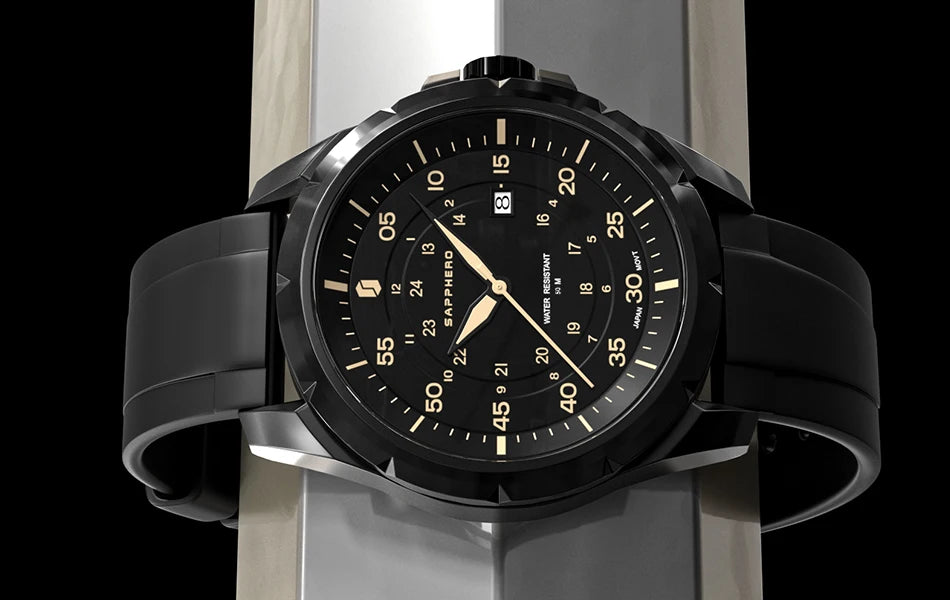 SAPPHERO Herrenuhr – Luxuriöse Quarzuhr, wasserdicht bis 50 m, ausgestattet mit einem importierten Uhrwerk und einem Edelstahlgehäuse – Eine ideale Geschenkidee für Herren.