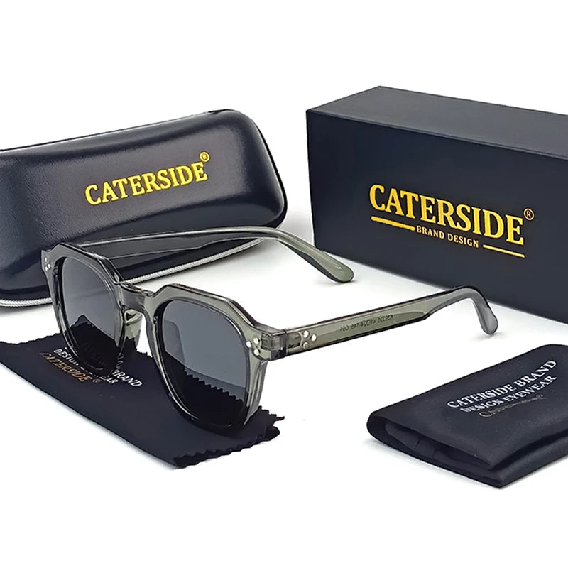 Caterside New Retro Polarized Men Sunglasses Square TR90 Frame Women Sun Glasses Outdoor Driving Fishing High Quality UV400 Gift