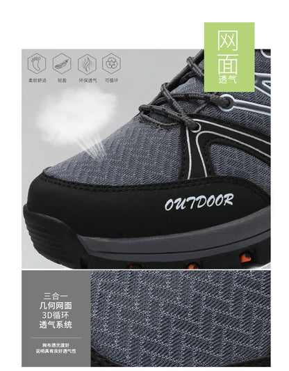 Marken-Wanderschuhe für Herren, atmungsaktive Mesh-Reiseschuhe, wasserdichte Outdoor-Schuhe für Jagd und Angeln, Berg-, Offroad-, Reit- und Sportschuhe