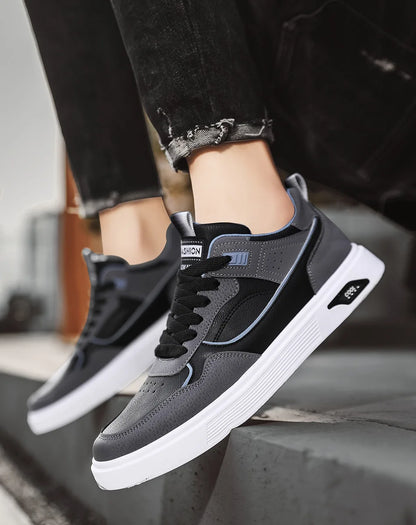 Sneakers basse casual sportive da uomo, stile basket fashion, street style, scarpe da skateboard per ragazzi