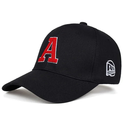 Unisex A Letter Embroidery Baseball Caps Outdoor Adjustable Spring and Autumn Casual Sunscreen Hat