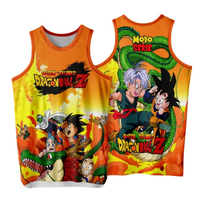 2026 Summer Basketball Vest 9000 Vegeta Battle Suit Dragon Ball Z Anime Tank Top Men's Cosplay Print Gym T-shirt Casual Kid Y2k